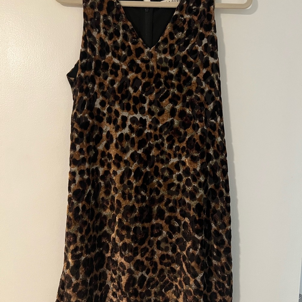 Alice and Olivia Leopard Print Sleeveless Dress